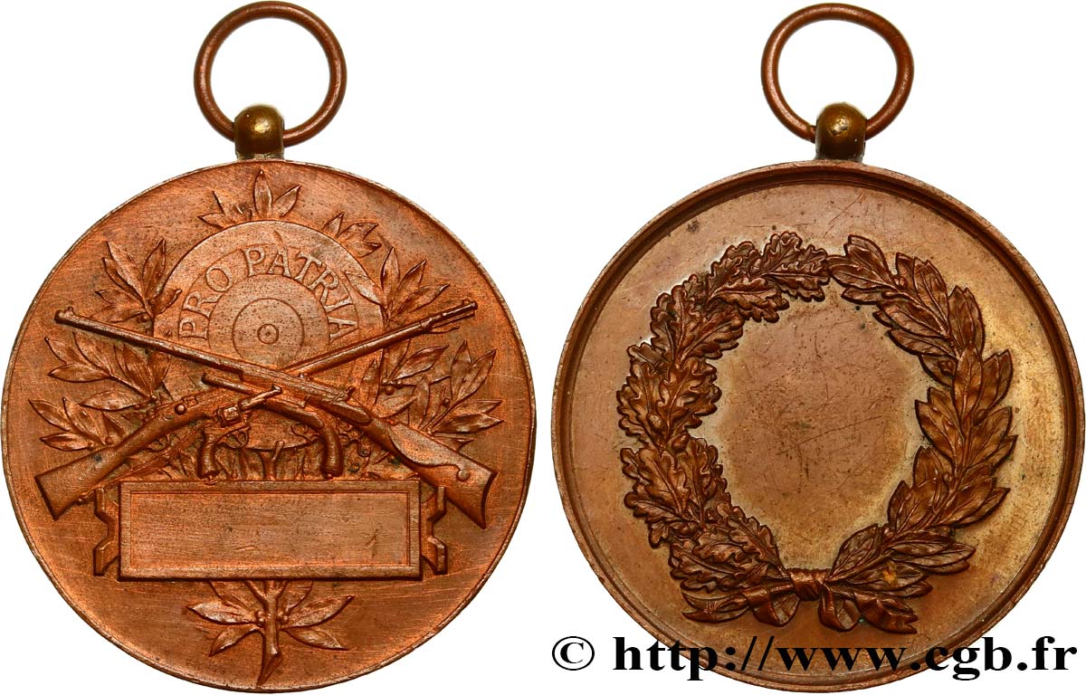 TIR ET ARQUEBUSE Médaille PRO PATRIA, récompense q.SPL