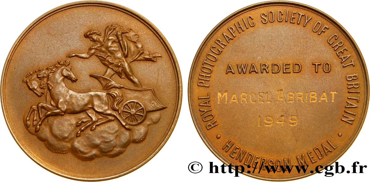 ART, PEINTURE ET SCULPTURE Médaille de récompense, Henderson Medal, Royal Photographic Society TTB+