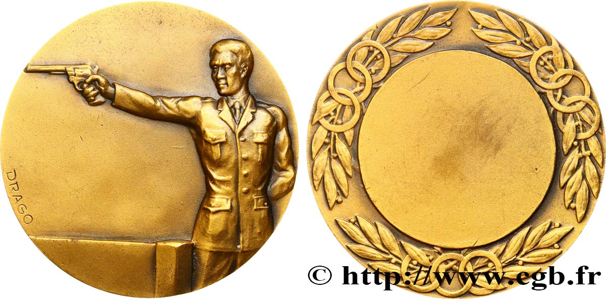TIR ET ARQUEBUSE Médaille de récompense AU