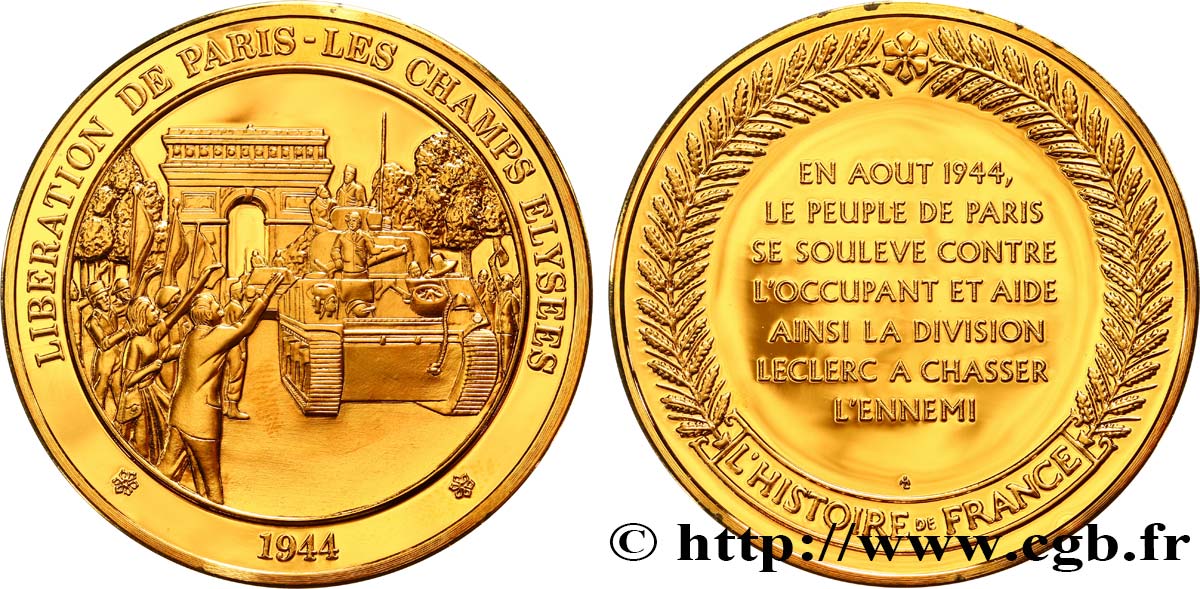 HISTOIRE DE FRANCE Médaille, Libération de Paris SUP