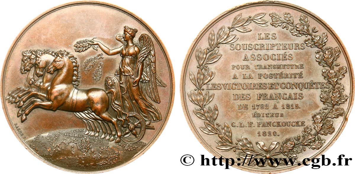 LOUIS XVIII Médaille des victoires napoléoniennes AU