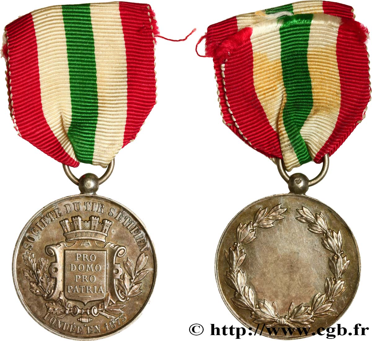 SHOOTING AND ARQUEBUSE Médaille de récompense, Société du tir sétifien XF
