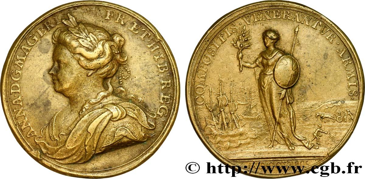 GREAT-BRITAIN - ANNE Médaille, Commémoration de la Paix d’Utrecht XF