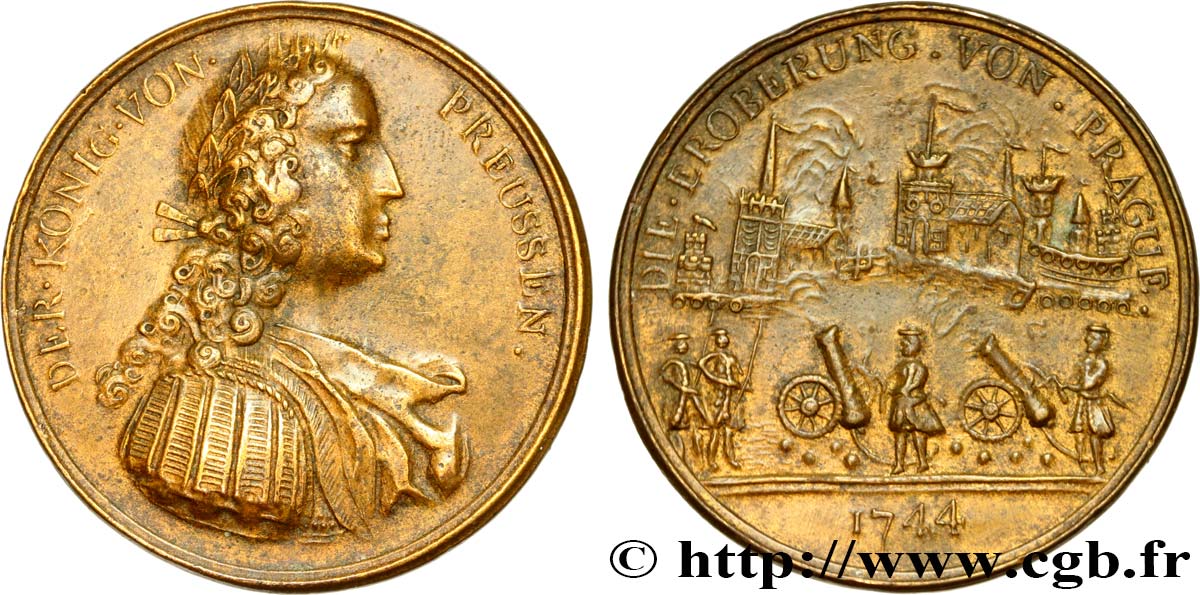 ALLEMAGNE - PRUSSE Médaille, la conquête de Prague TTB+
