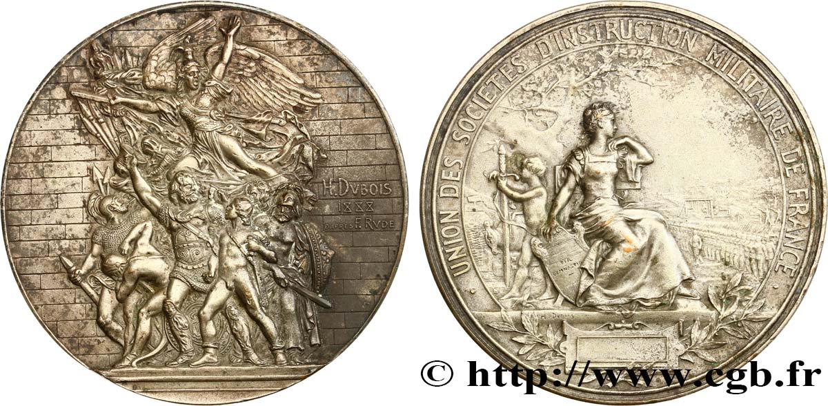 TROISIÈME RÉPUBLIQUE Médaille de récompense, Union des Sociétés d’instruction militaire TTB
