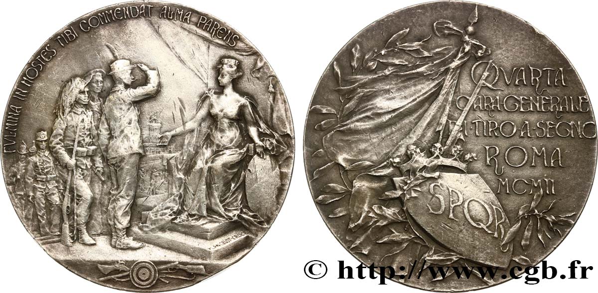 ITALY - VICTOR EMMANUEL III Médaille commémorative, 4e course générale VF