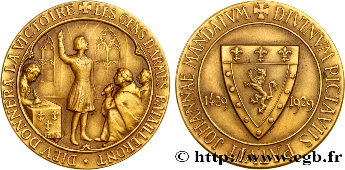 POITIERS ET LE POITOU Médaille, 500e anniversaire, Examen de conscience de Jeanne d’Arc à Poitiers MBC+