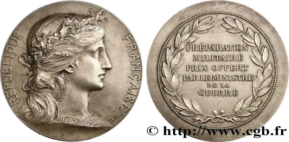 TERCERA REPUBLICA FRANCESA Médaille, Préparation militaire, prix offert MBC+
