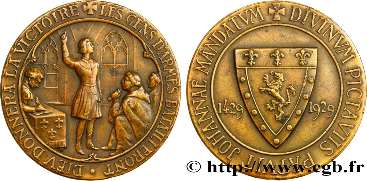POITIERS ET LE POITOU Médaille, 500e anniversaire, Examen de conscience de Jeanne d’Arc à Poitiers XF