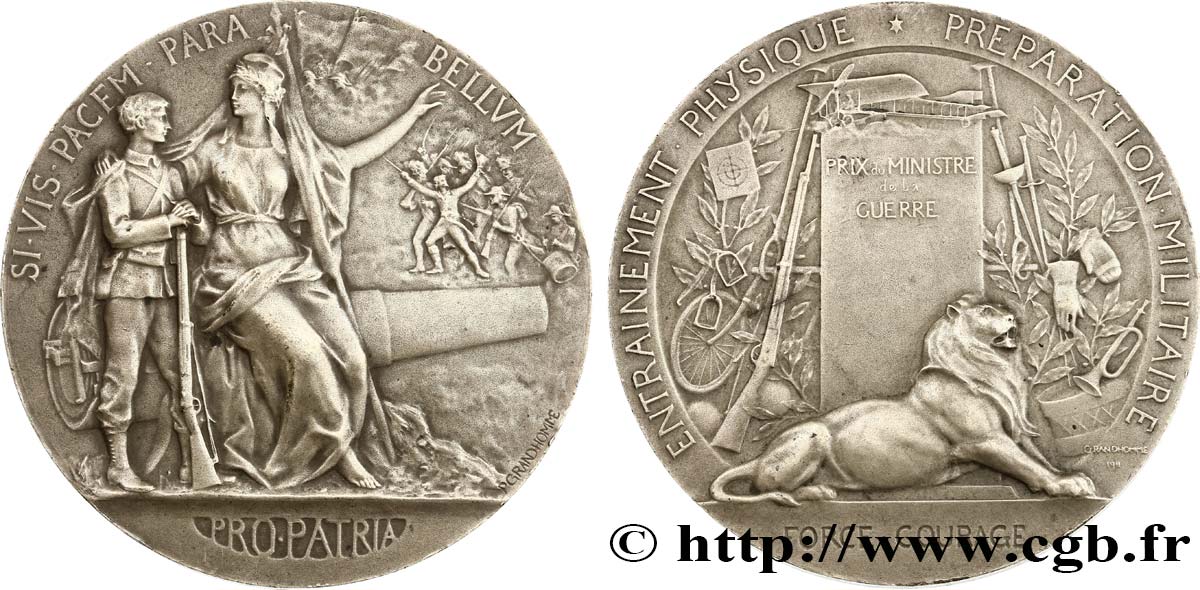 DRITTE FRANZOSISCHE REPUBLIK Médaille PRO PATRIA - Préparation militaire fVZ