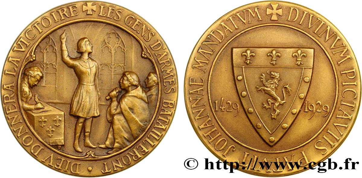 POITIERS ET LE POITOU Médaille, 500e anniversaire, Examen de conscience de Jeanne d’Arc à Poitiers TTB+