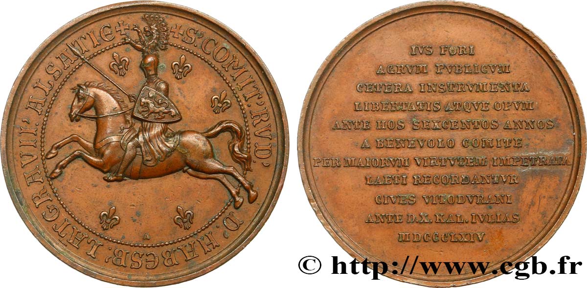 SWITZERLAND - CANTON OF ZÜRICH Médaille, Anniversaire de l octroi des droits de cité à Winterthour par les Habsbourg AU
