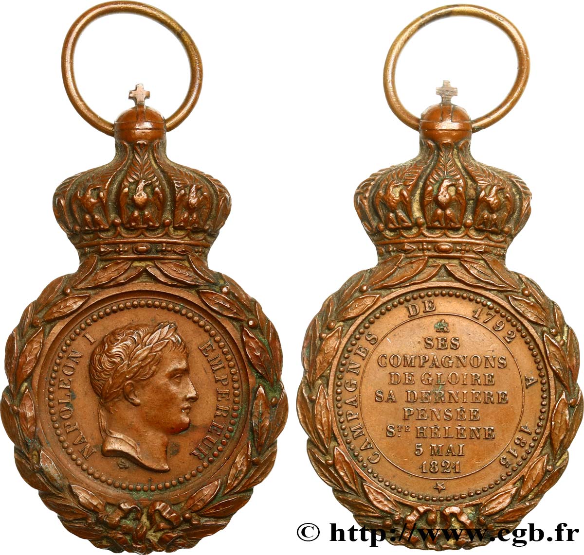 PRIMER IMPERIO Médaille de Sainte-Hélène EBC
