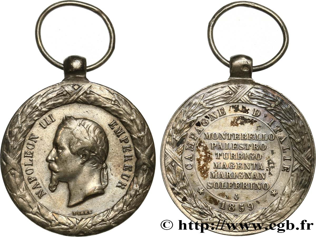 ZWEITES KAISERREICH Médaille de la campagne d’Italie fSS/SS