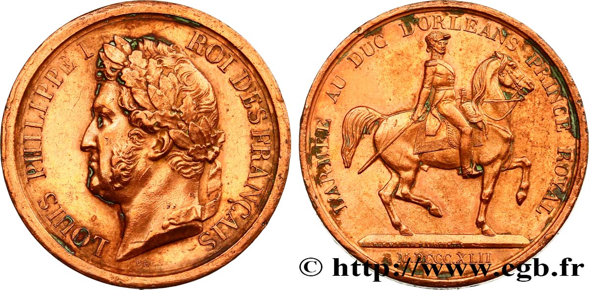 PARIS - ILE DE FRANCE Médaille, L’armée au Duc d’Orléans, prince royal SS