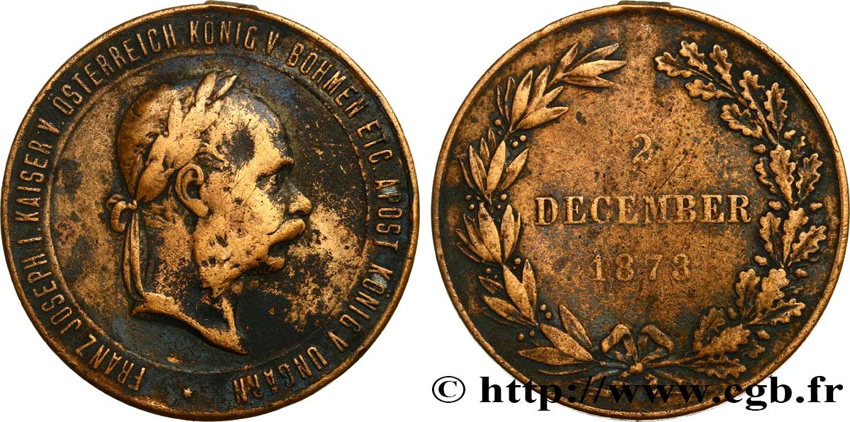 AUTRICHE - FRANÇOIS-JOSEPH Ier Médaille, Guerre d’Autriche VF