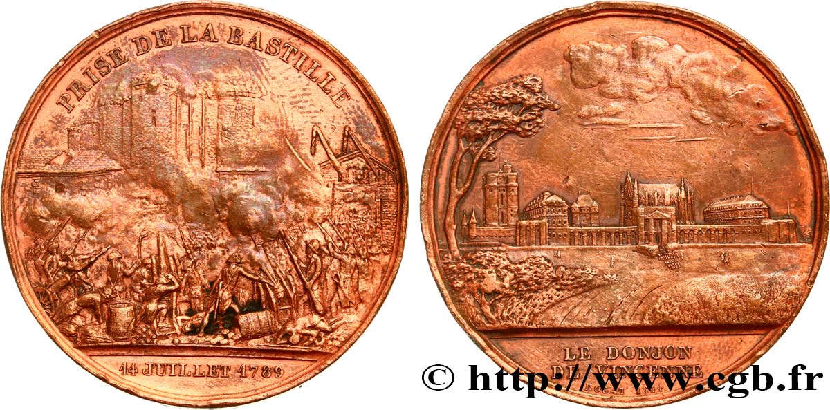LOUIS-PHILIPPE I Médaille pour la prise de la Bastille et du château de Vincennes VF
