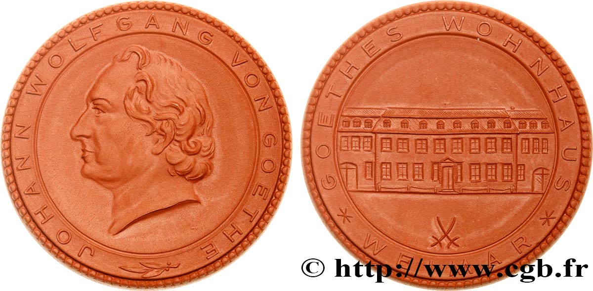 ALLEMAGNE Médaille pour Johann Wolfgang von Goethe SUP