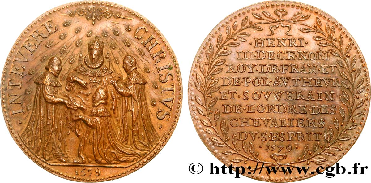 HENRI III - ORDRE DU SAINT-ESPRIT Médaille de l’ordre du Saint-Esprit AU