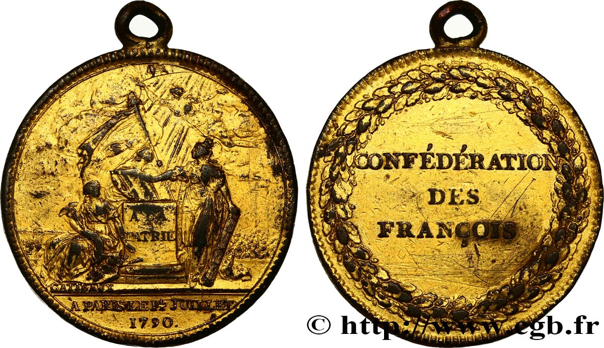 CONSTITUTION - ASSEMBLÉE NATIONALE Médaille de la Confédération des Français TB+