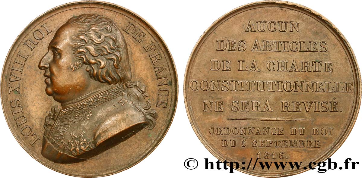 LUDWIG XVIII Confirmation de la charte de 1814 VZ