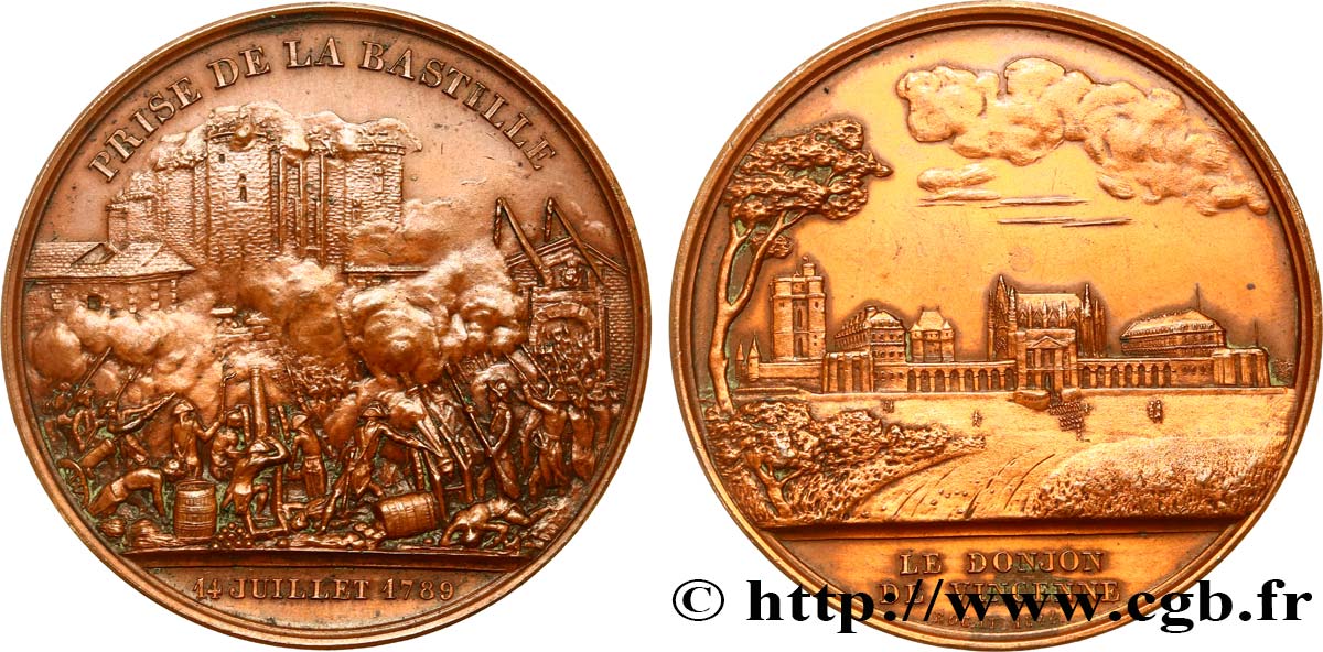 LUDWIG PHILIPP I Médaille pour la prise de la Bastille et du château de Vincennes SS