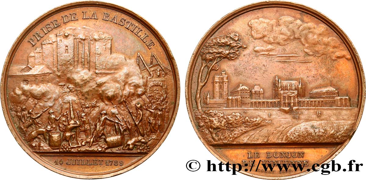 LUIS FELIPE I Médaille pour la prise de la Bastille et du château de Vincennes MBC