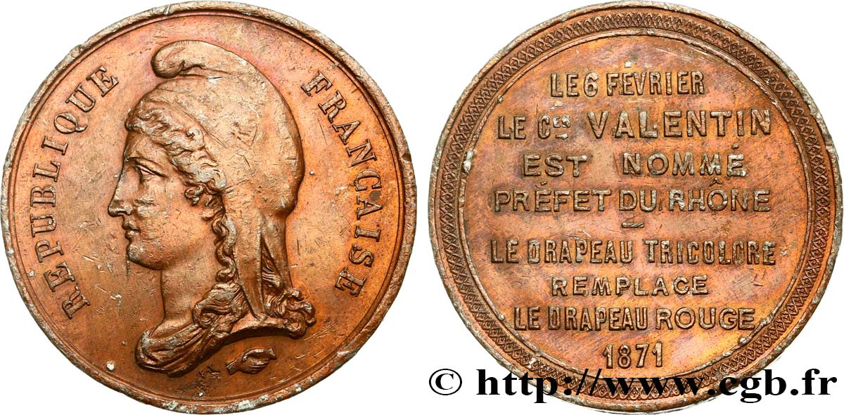 TERCERA REPUBLICA FRANCESA Médaille, Nomination de préfet MBC