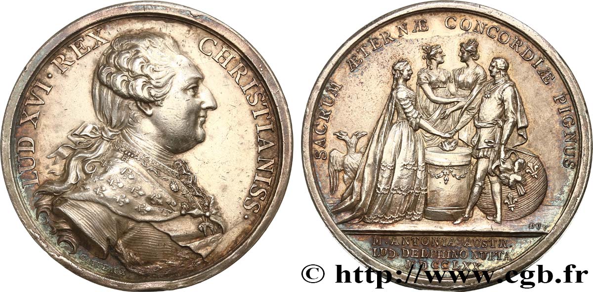 DAUPHINÉ - LOUIS X, DAUPHIN (futur LOUIS XVI) Médaille, Mariage du dauphin TTB