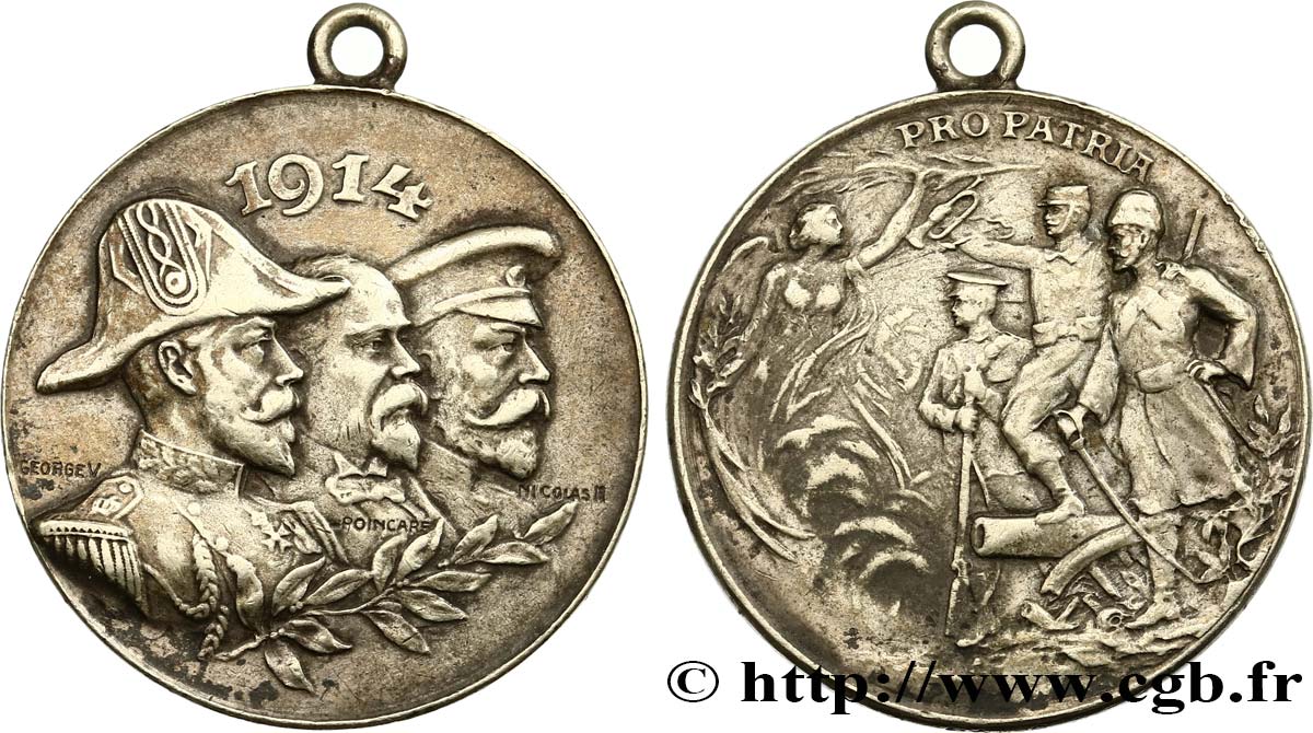 III REPUBLIC Médaille, Pro Patria VF