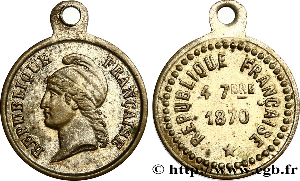 III REPUBLIC Médaille, République Française AU
