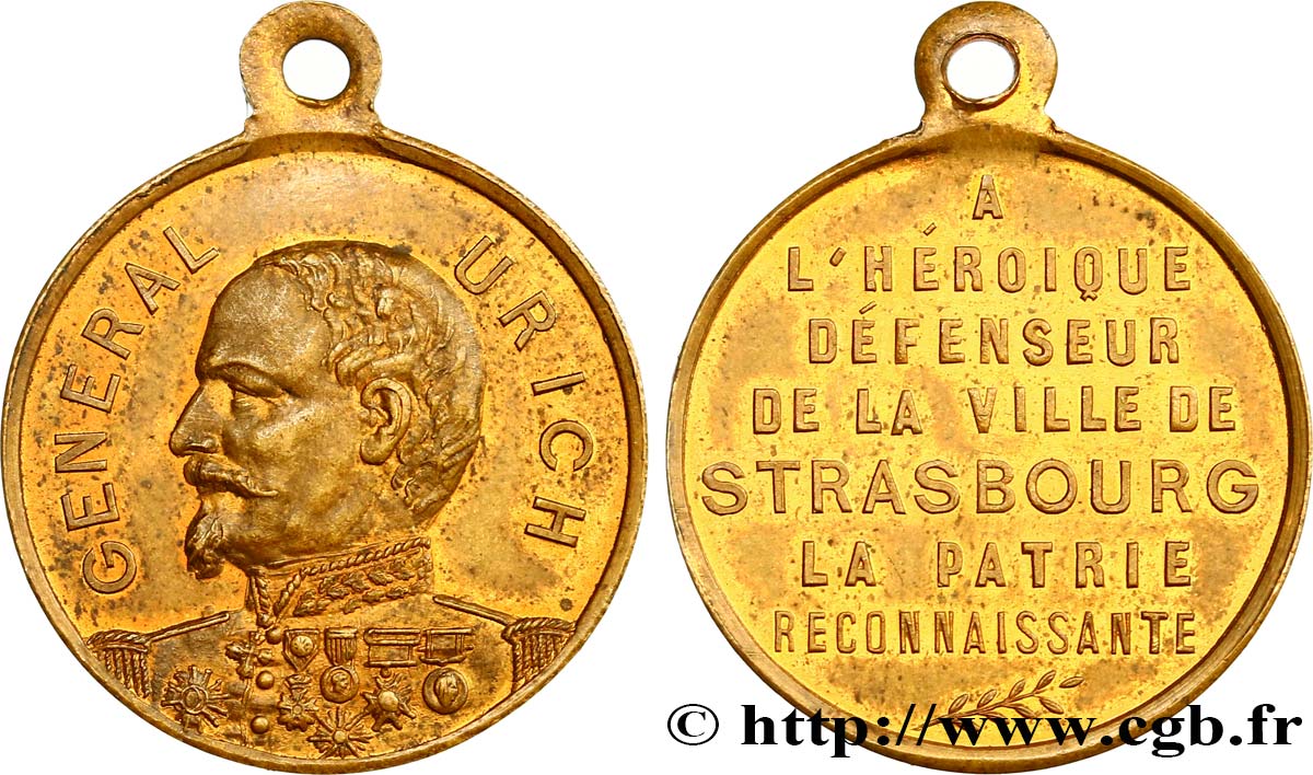 GUERRE DE 1870-1871 Médaille, Général Uhrich q.SPL