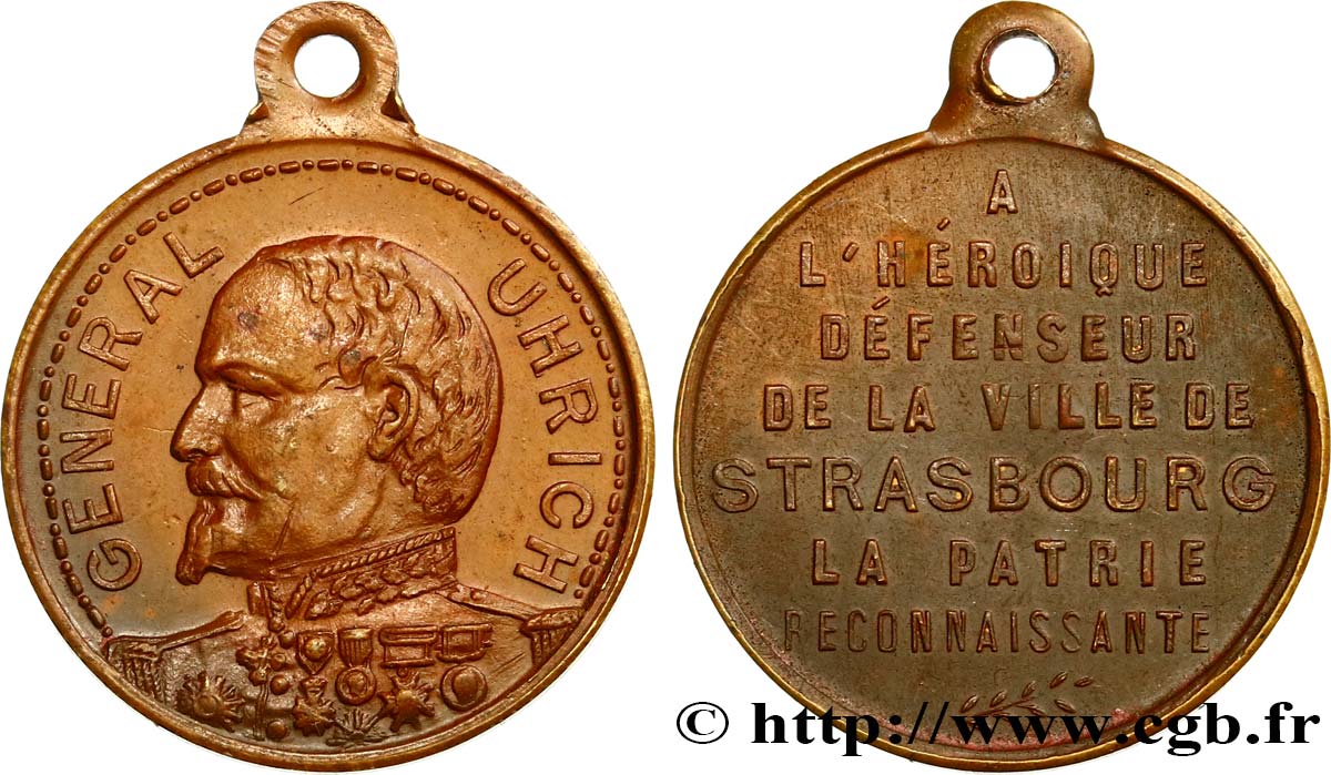 GUERRE DE 1870-1871 Médaille, Général Uhrich BB
