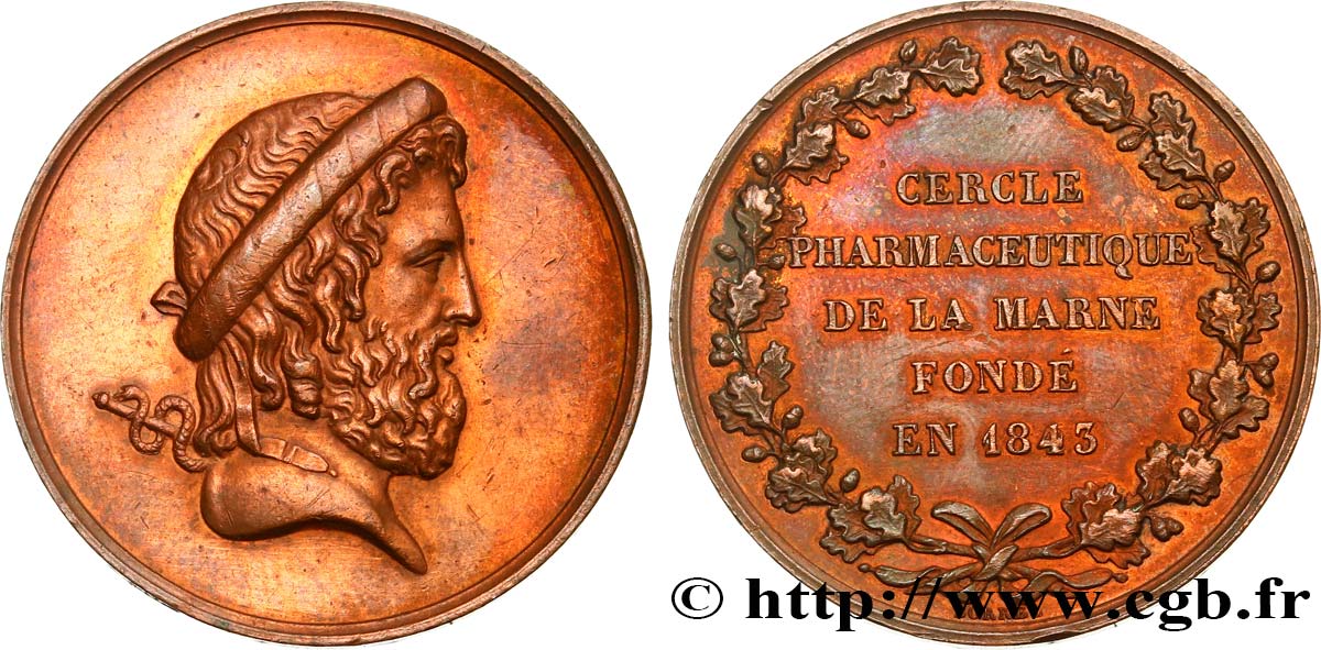 MÉDECINE - SOCIÉTÉS MÉDICALES Médaille, Cercle pharmaceutique de la Marne SS