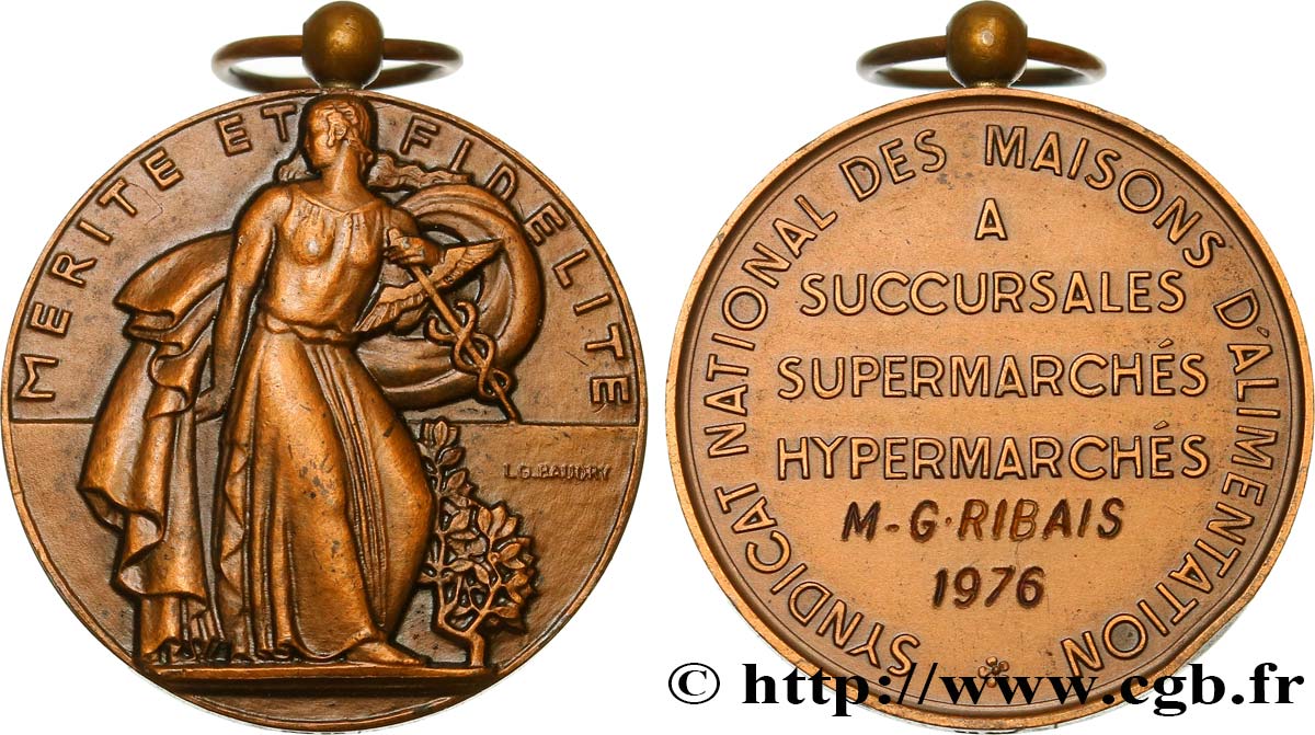 ASSOCIATIONS PROFESSIONNELLES - SYNDICATS Médaille, Syndicat nationale des maisons d’alimentation AU