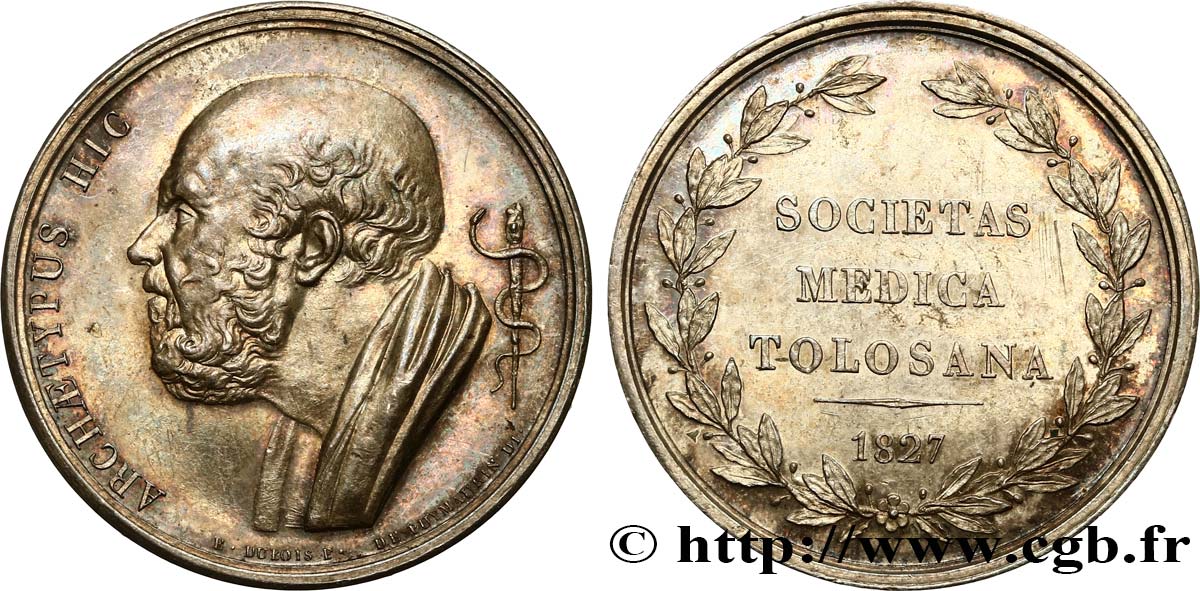 MEDICINE - MEDICAL SOCIETIES - DOCTORS Médaille, Société médicale de Toulouse AU/AU