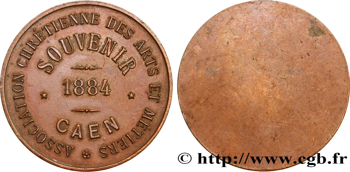 III REPUBLIC Médaille, Souvenir, Association chrétienne des arts et métiers AU