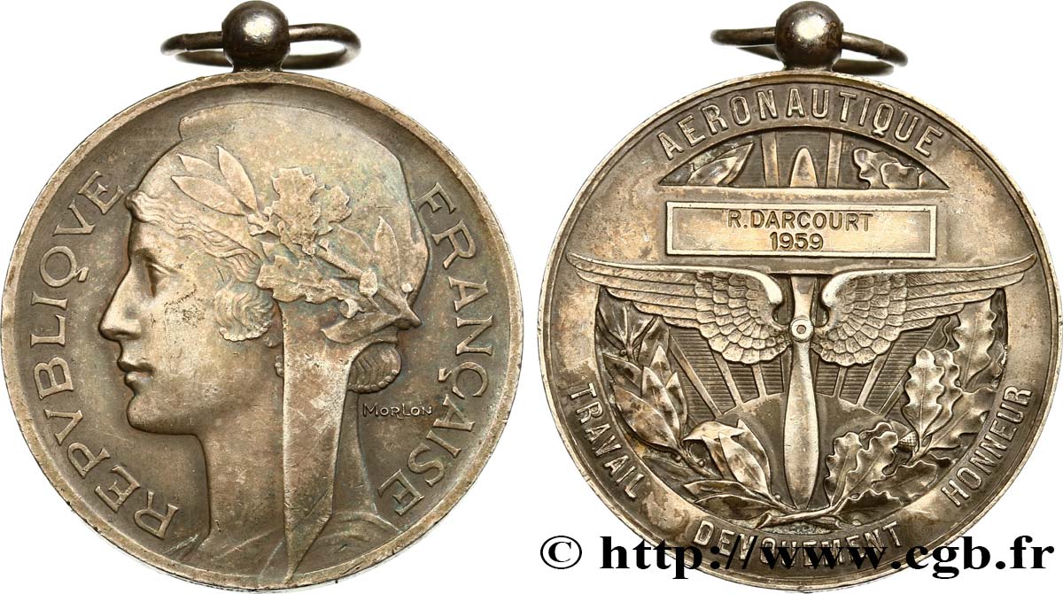 CINQUIÈME RÉPUBLIQUE Médaille d’honneur, Aéronautique TTB
