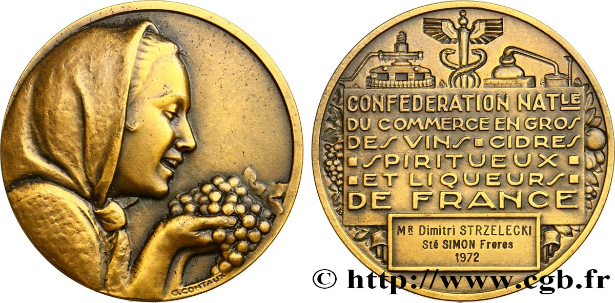 COMPANIES, INDUSTRIES AND MISCELLANEOUS TRADES Médaille de récompense AU
