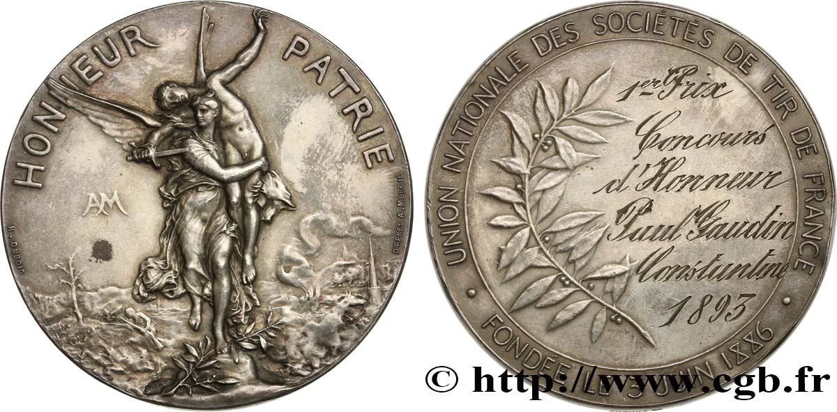 ALGÉRIE - TROISIÈME RÉPUBLIQUE Médaille, 1er prix du concours d’honneur MBC