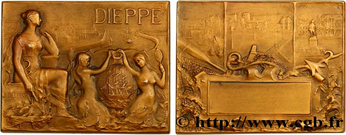 III REPUBLIC Plaquette de récompense, Dieppe AU