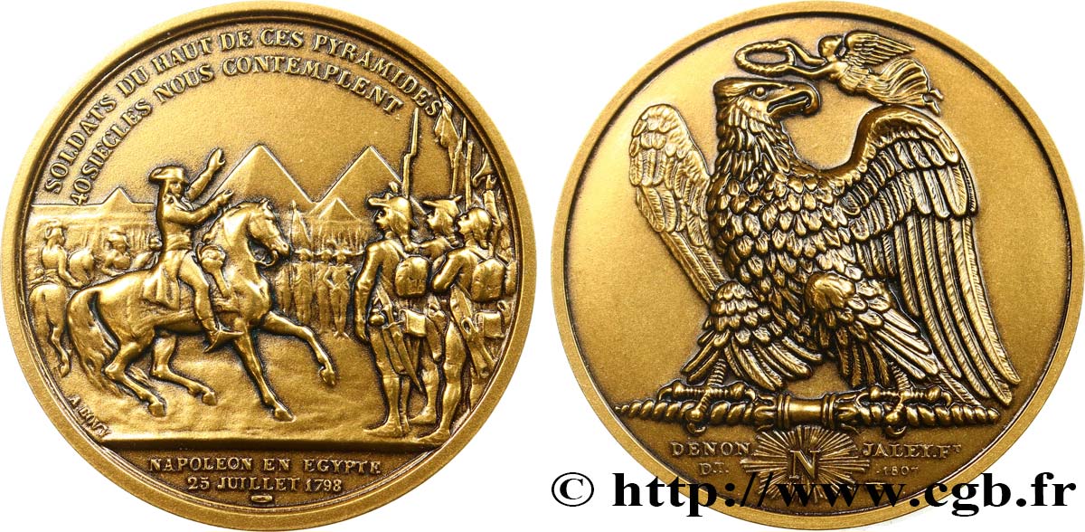 PREMIER EMPIRE Médaille, Napoléon en Egypte, refrappe fVZ