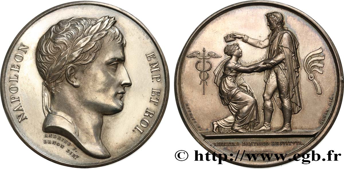 NAPOLEON S EMPIRE Médaille, Liberté rendue à Dantzig AU