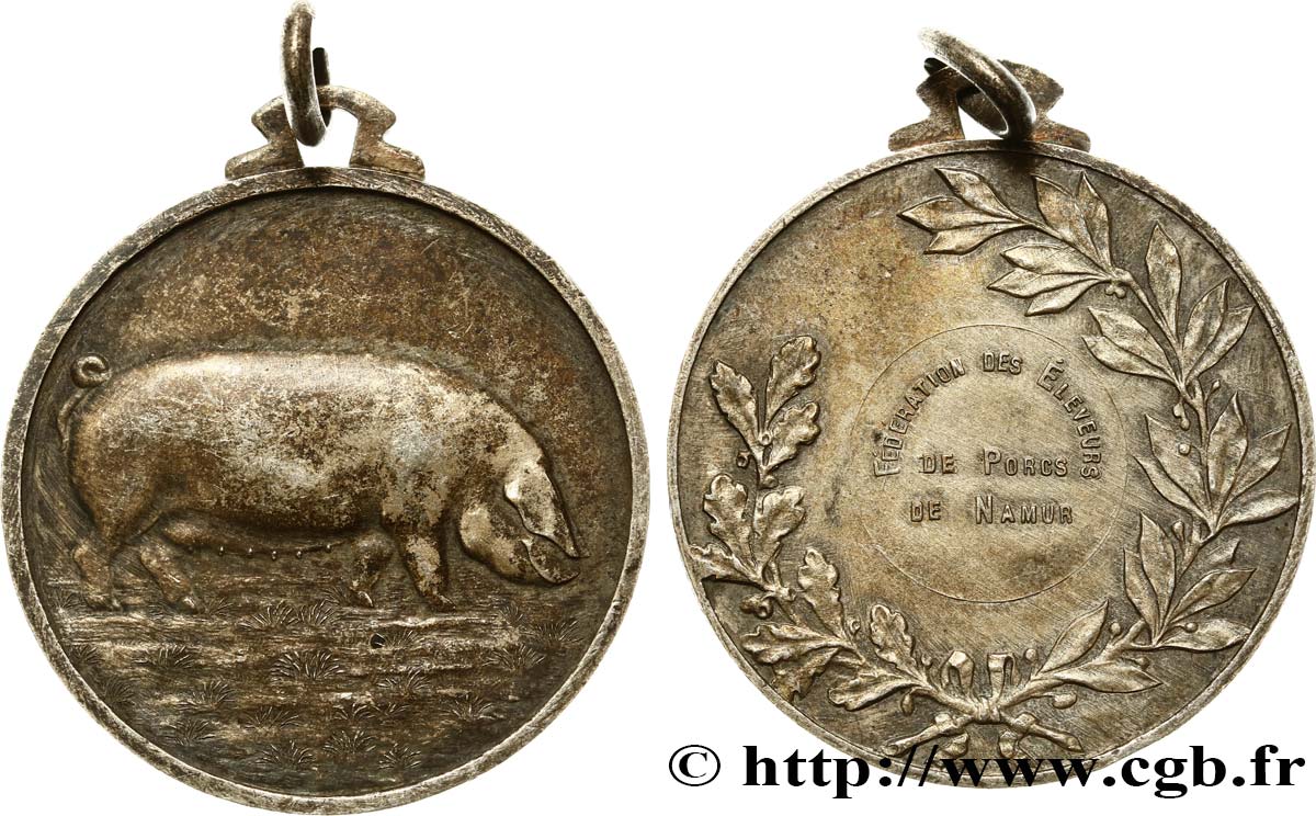BELGIEN - NAMUR Médaille, fédération des éleveurs de porcs SS