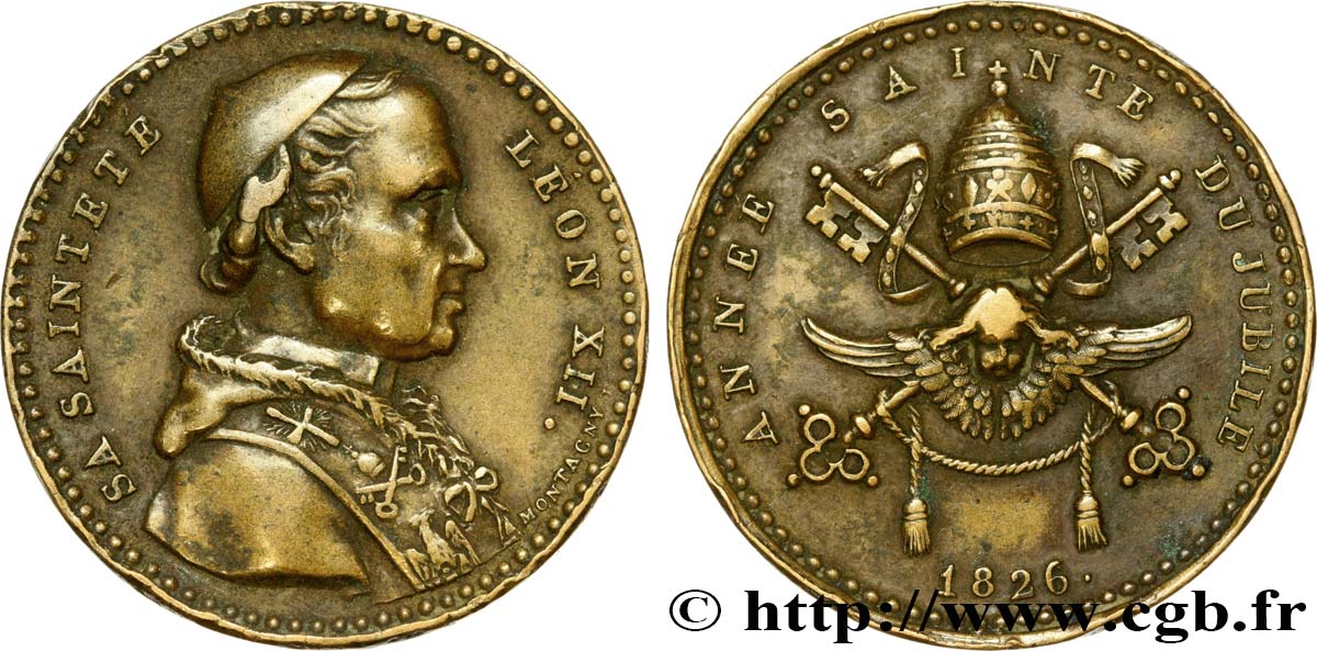 VATICAN AND PAPAL STATES Médaille du pape Léon XII XF