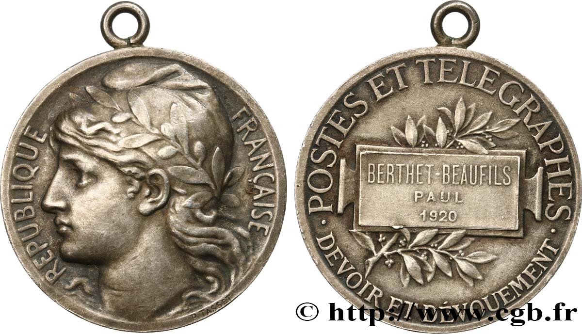 TERZA REPUBBLICA FRANCESE Médaille d’honneur BB