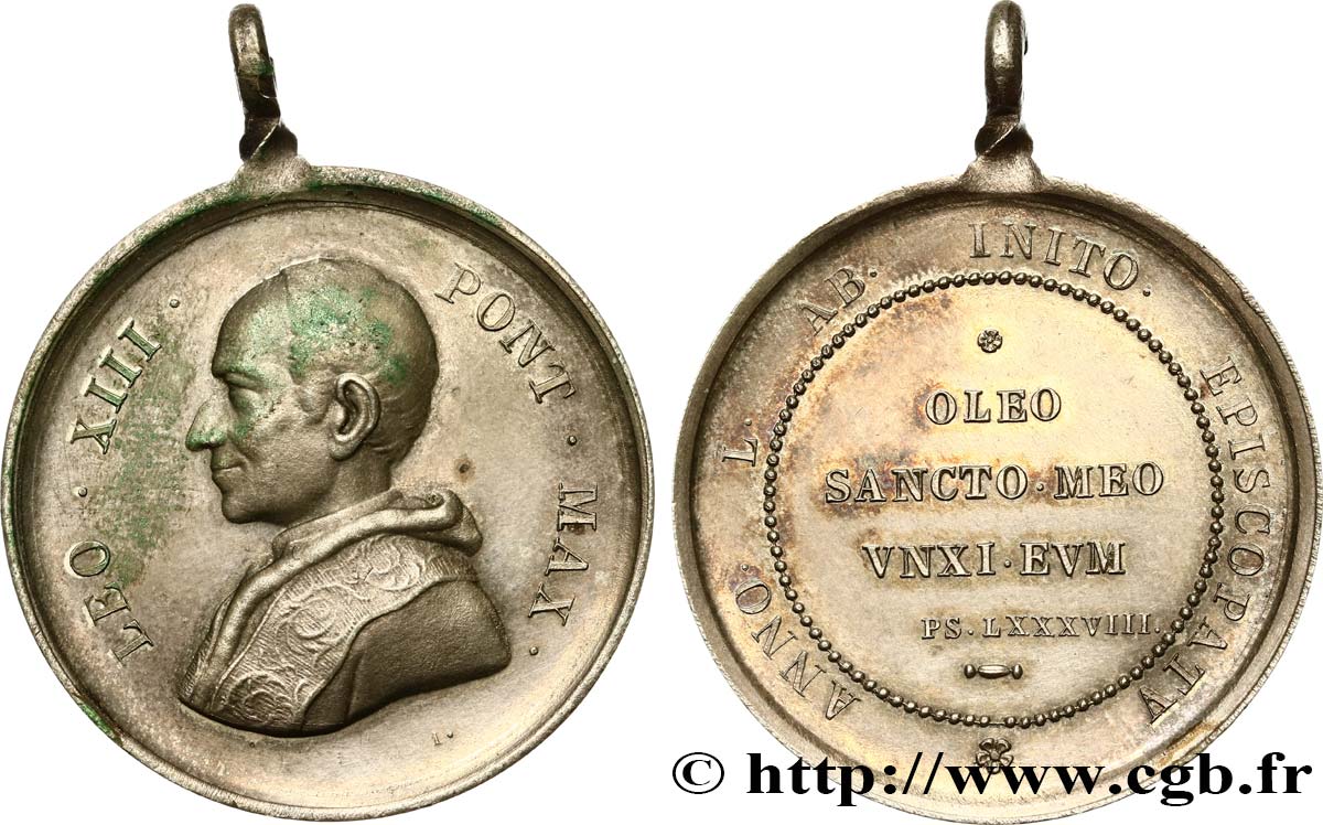 ITALIE - ÉTATS DE L ÉGLISE - LÉON XIII (Vincenzo Gioacchino Pecci) Médaille du pape Léon XIII SS