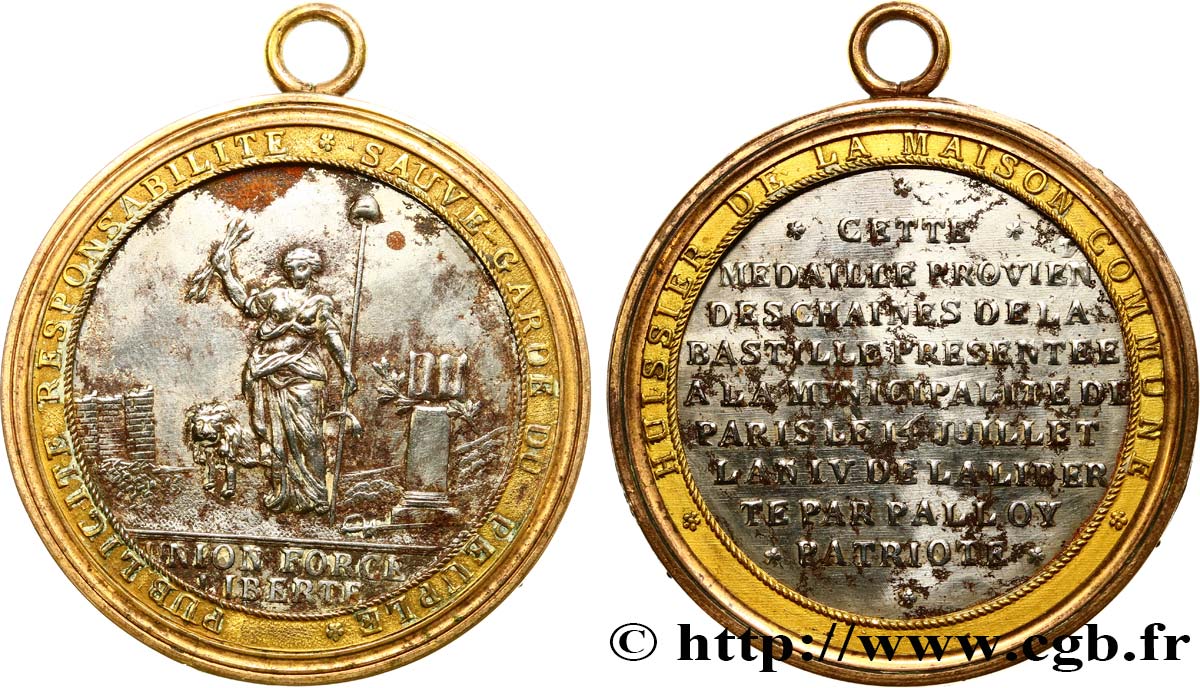 CONVENZIONE NAZIONALE Médaille pour les Huissiers de la municipalité de Paris q.SPL