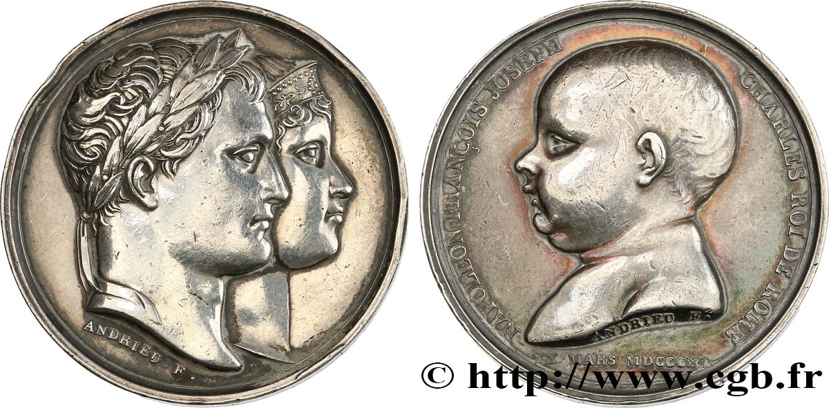 PREMIER EMPIRE Médaille, naissance du Roi de Rome TTB+