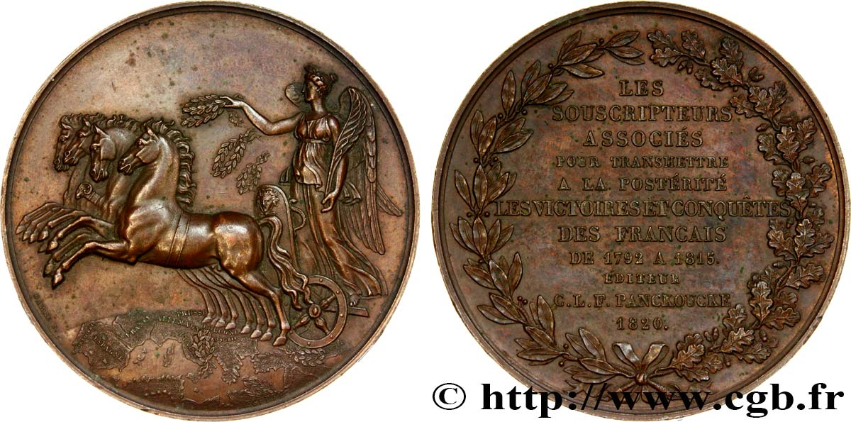 LOUIS XVIII Médaille des victoires napoléoniennes SUP